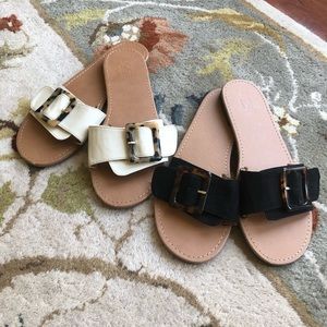 Loft Buckled Sandals (2 pairs!) Both Size 10